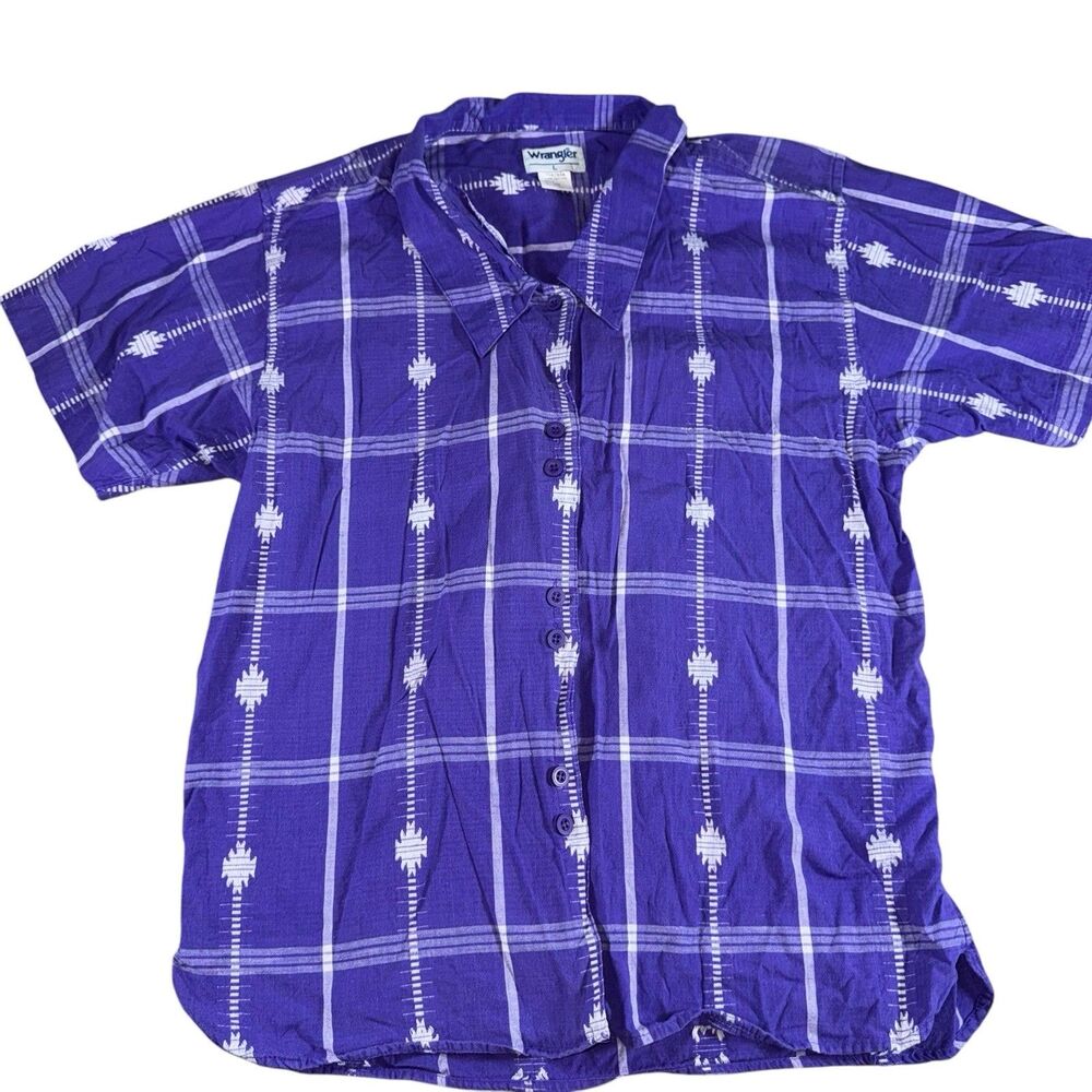 Vintage 1990’s Wrangler Womens Western Button‎ Up Shirt, Rare, Size Large